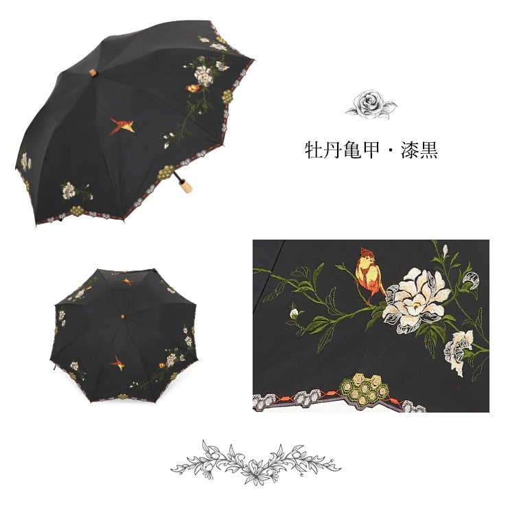 女優日傘プレミアム かわず張りショート折りたたみ日傘 - VRモール京都 